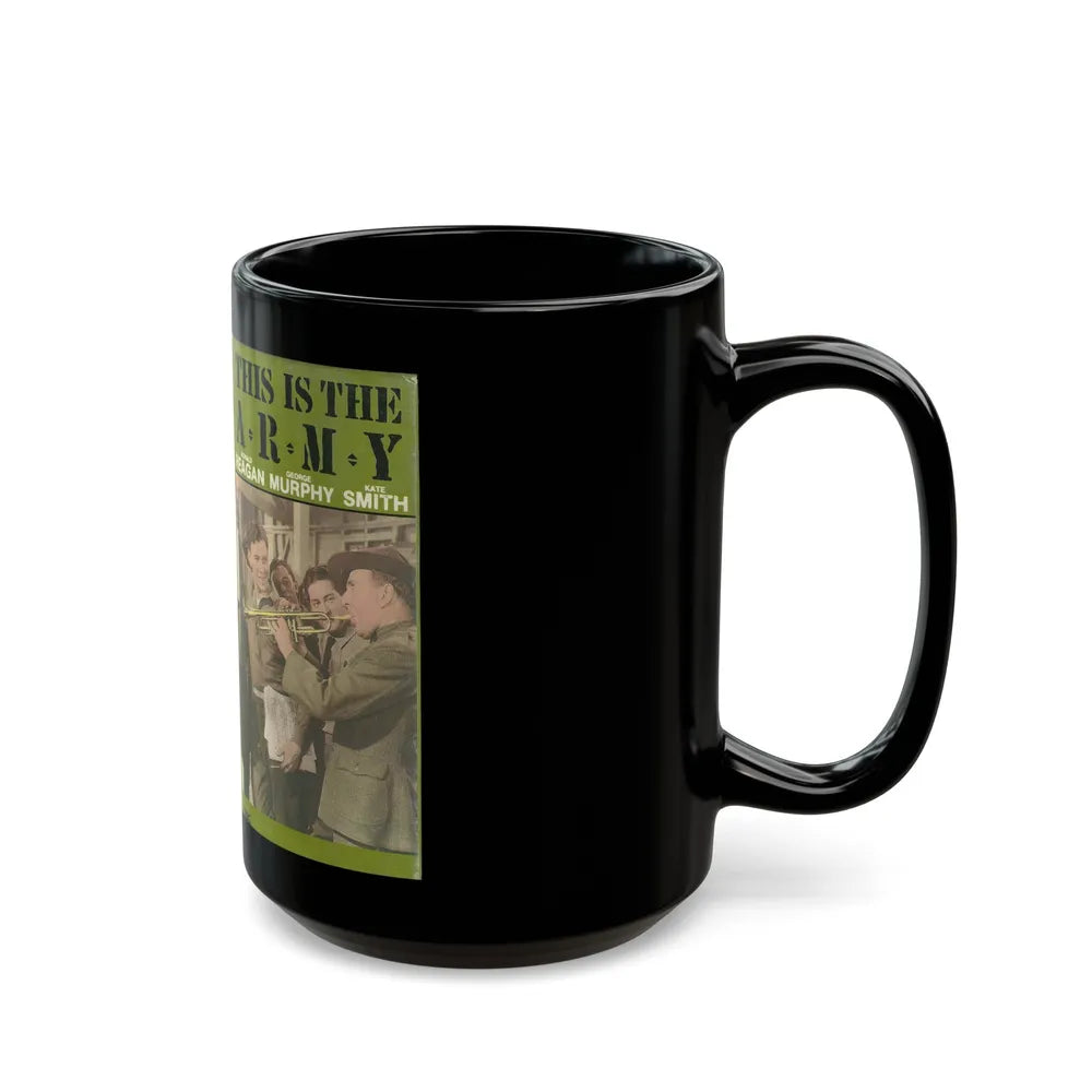 THIS IS THE ARMY RONALD REAGAN (VHS COVER) - Black Coffee Mug-Go Mug Yourself