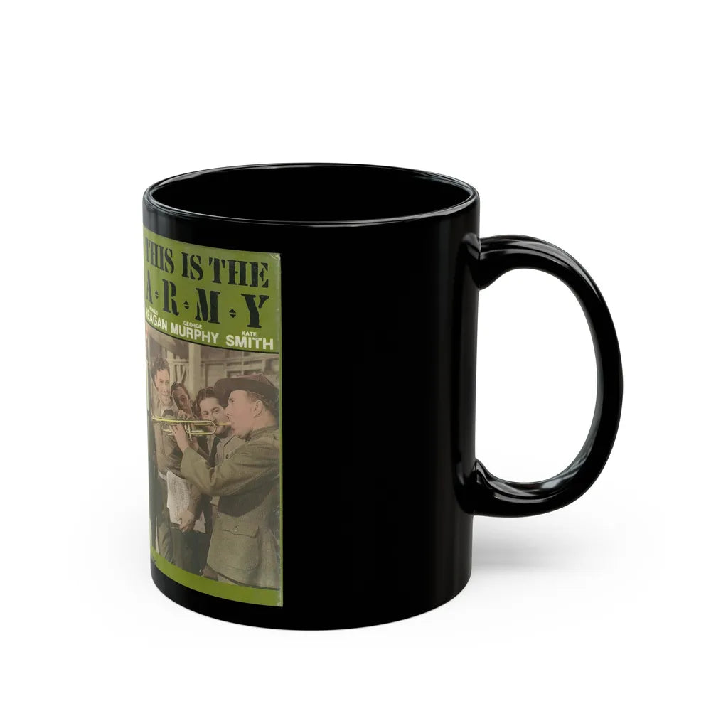 THIS IS THE ARMY RONALD REAGAN (VHS COVER) - Black Coffee Mug-Go Mug Yourself