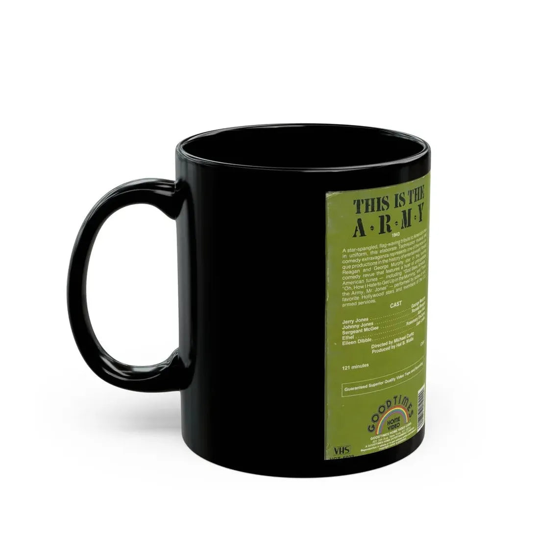 THIS IS THE ARMY RONALD REAGAN (VHS COVER) - Black Coffee Mug - Go Mug Yourself