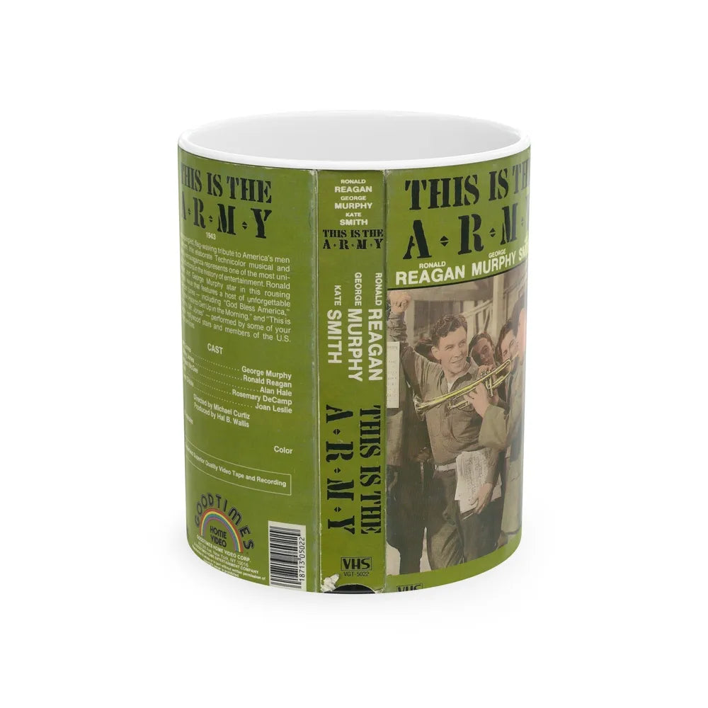 THIS IS THE ARMY RONALD REAGAN (VHS COVER) - White Coffee Mug-11oz-Go Mug Yourself