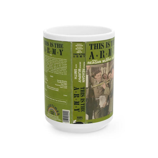 THIS IS THE ARMY RONALD REAGAN (VHS COVER) - White Coffee Mug-15oz-Go Mug Yourself