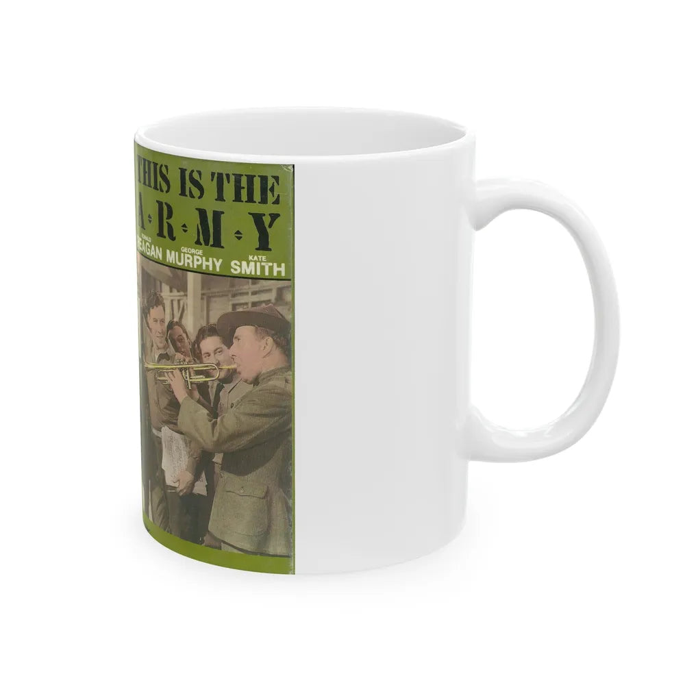 THIS IS THE ARMY RONALD REAGAN (VHS COVER) - White Coffee Mug-Go Mug Yourself