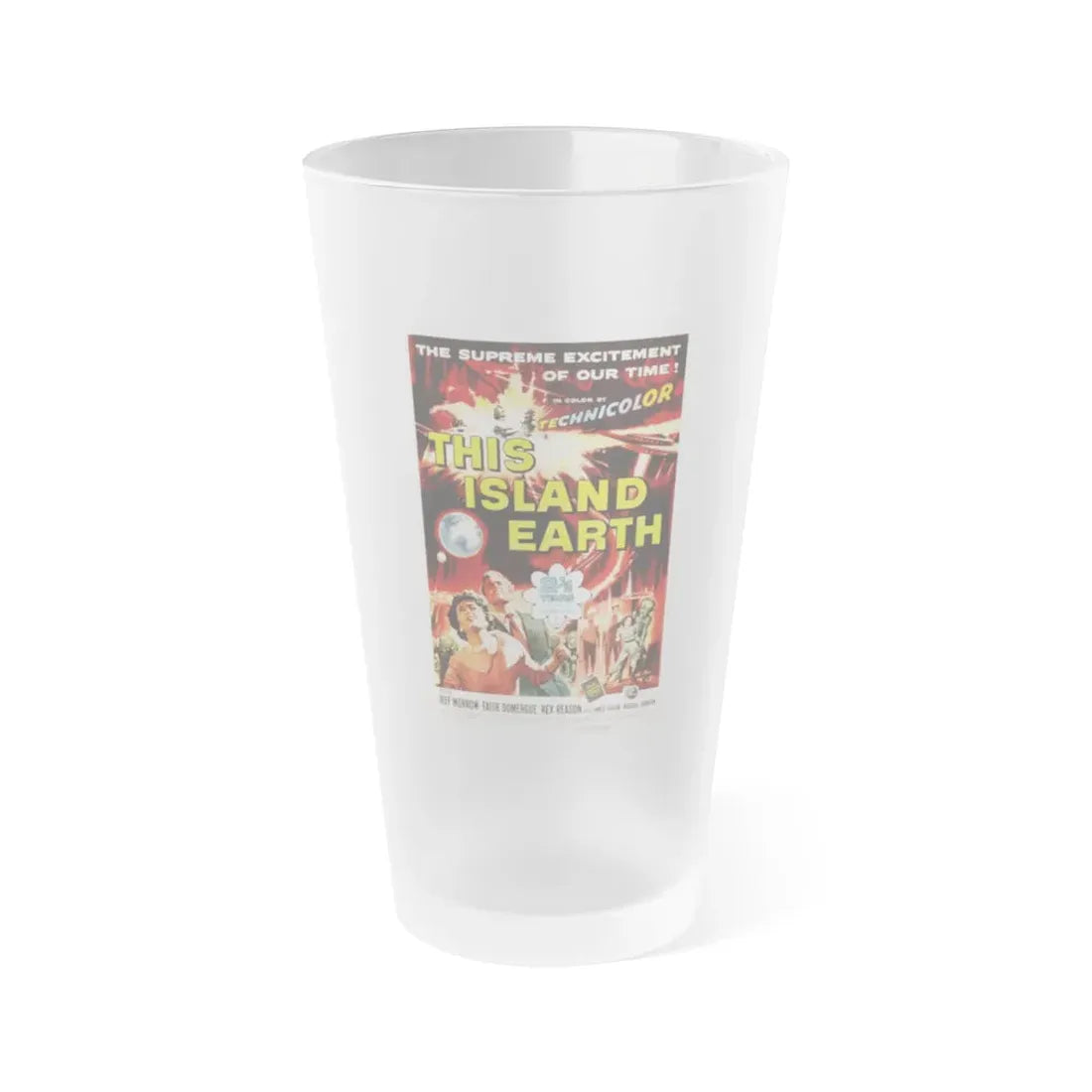 THIS ISLAND EARTH 1955 Movie Poster - Frosted Pint Glass 16oz 16oz Frosted - Go Mug Yourself