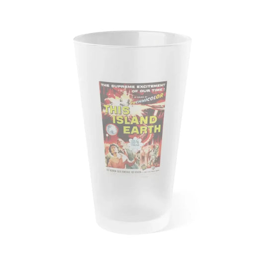 THIS ISLAND EARTH 1955 Movie Poster - Frosted Pint Glass 16oz 16oz Frosted - Go Mug Yourself
