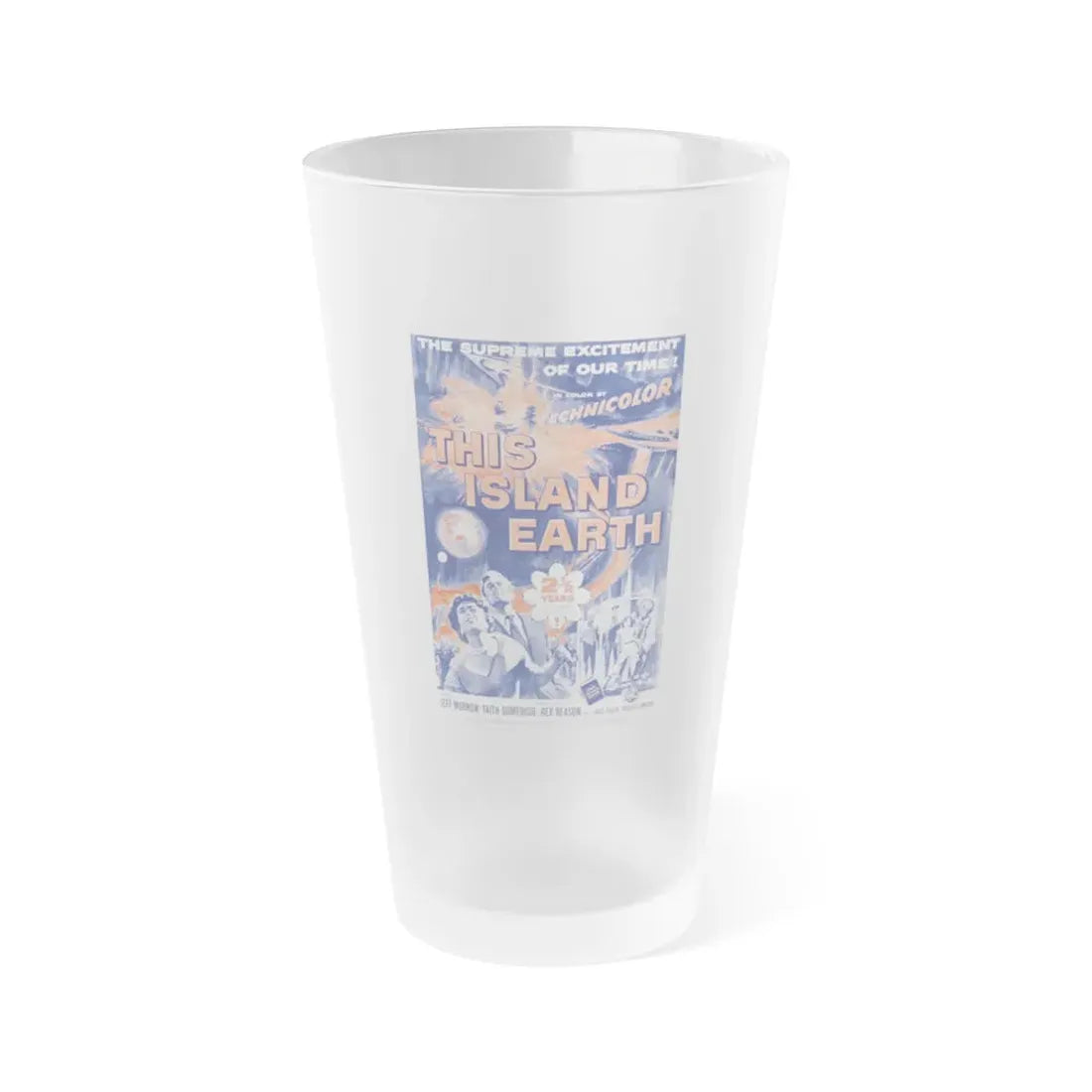 THIS ISLAND EARTH (3) 1955 Movie Poster - Frosted Pint Glass 16oz 16oz Frosted - Go Mug Yourself