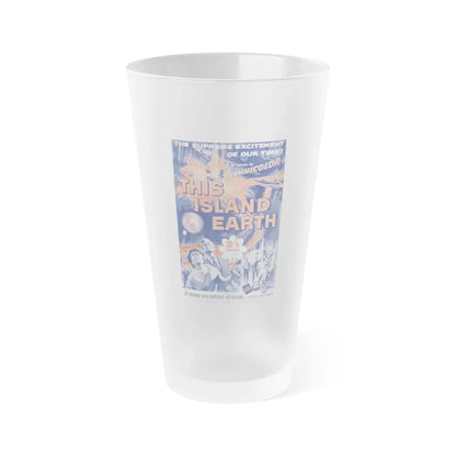 THIS ISLAND EARTH (3) 1955 Movie Poster - Frosted Pint Glass 16oz 16oz Frosted - Go Mug Yourself