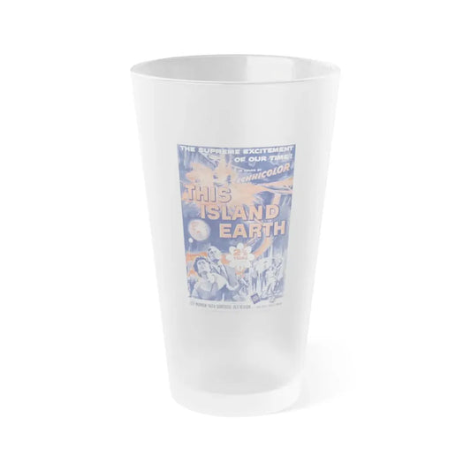 THIS ISLAND EARTH (3) 1955 Movie Poster - Frosted Pint Glass 16oz 16oz Frosted - Go Mug Yourself