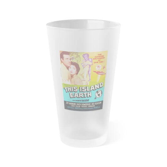 THIS ISLAND EARTH (4) 1955 Movie Poster - Frosted Pint Glass 16oz-16oz-Frosted-Go Mug Yourself