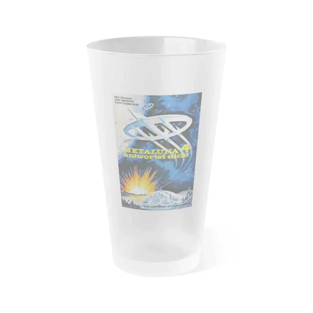 THIS ISLAND EARTH (GERMAN 2) 1955 Movie Poster - Frosted Pint Glass 16oz 16oz Frosted - Go Mug Yourself