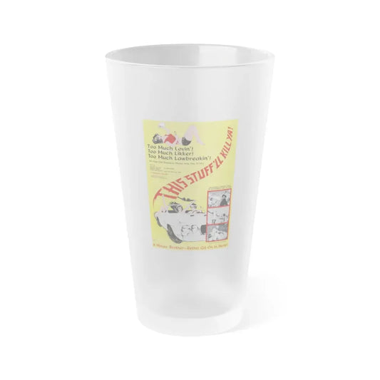 THIS STUFF'LL KILL YA! 1971 Movie Poster - Frosted Pint Glass 16oz 16oz Frosted - Go Mug Yourself