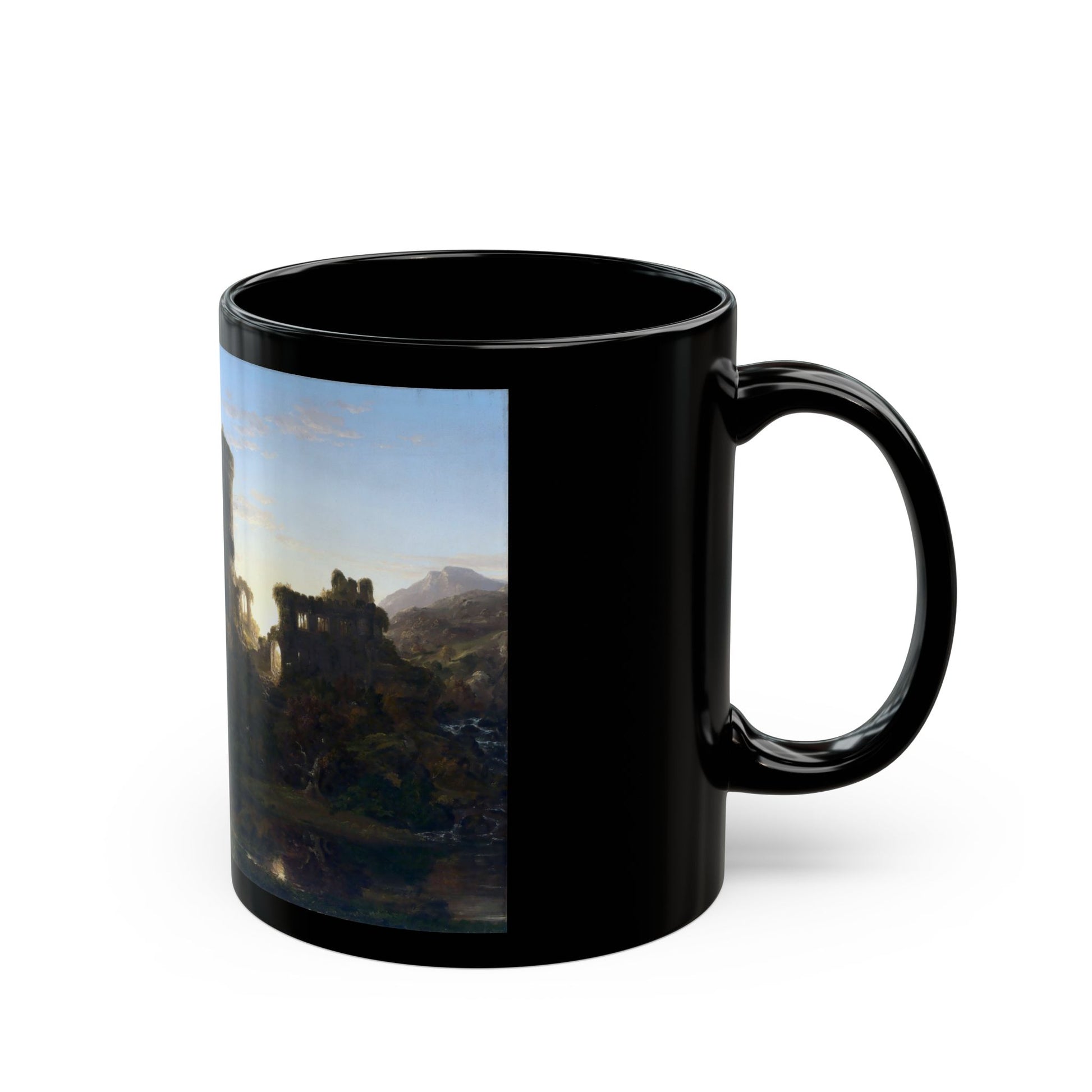 Thomas Cole (1801-1848) The Present - 1838 - Black Coffee Mug-Go Mug Yourself