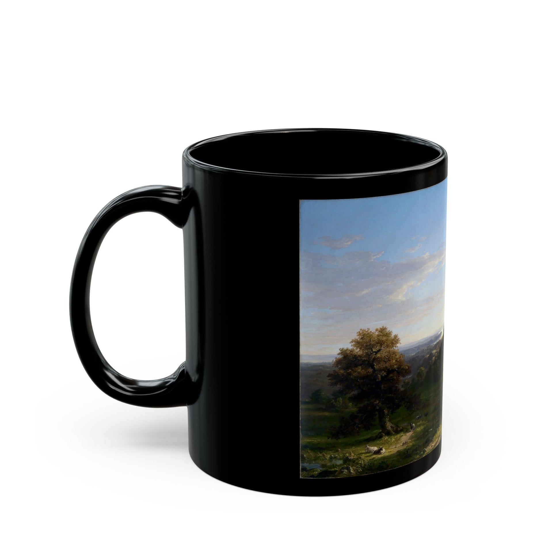 Thomas Cole (1801-1848) The Present - 1838 - Black Coffee Mug-Go Mug Yourself