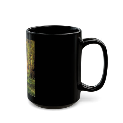 Thomas Moran (1837-1926) forest scene - 1870 - Black Coffee Mug-Go Mug Yourself