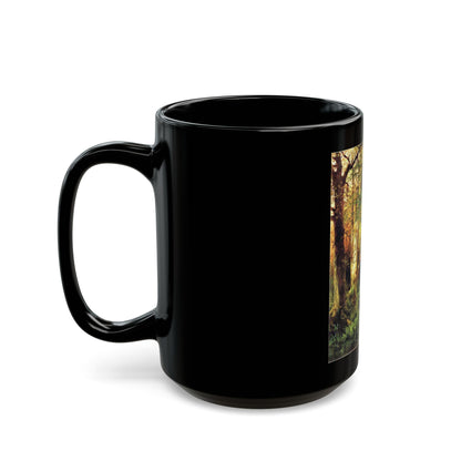 Thomas Moran (1837-1926) forest scene - 1870 - Black Coffee Mug-Go Mug Yourself