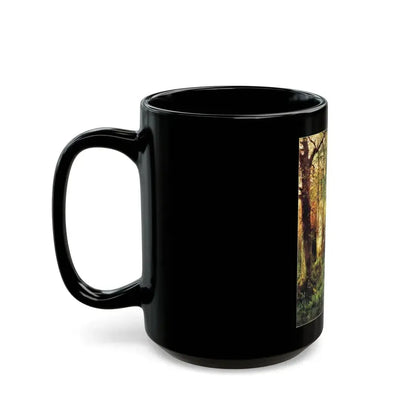 Thomas Moran (1837-1926) forest scene - 1870 - Black Coffee Mug - Go Mug Yourself