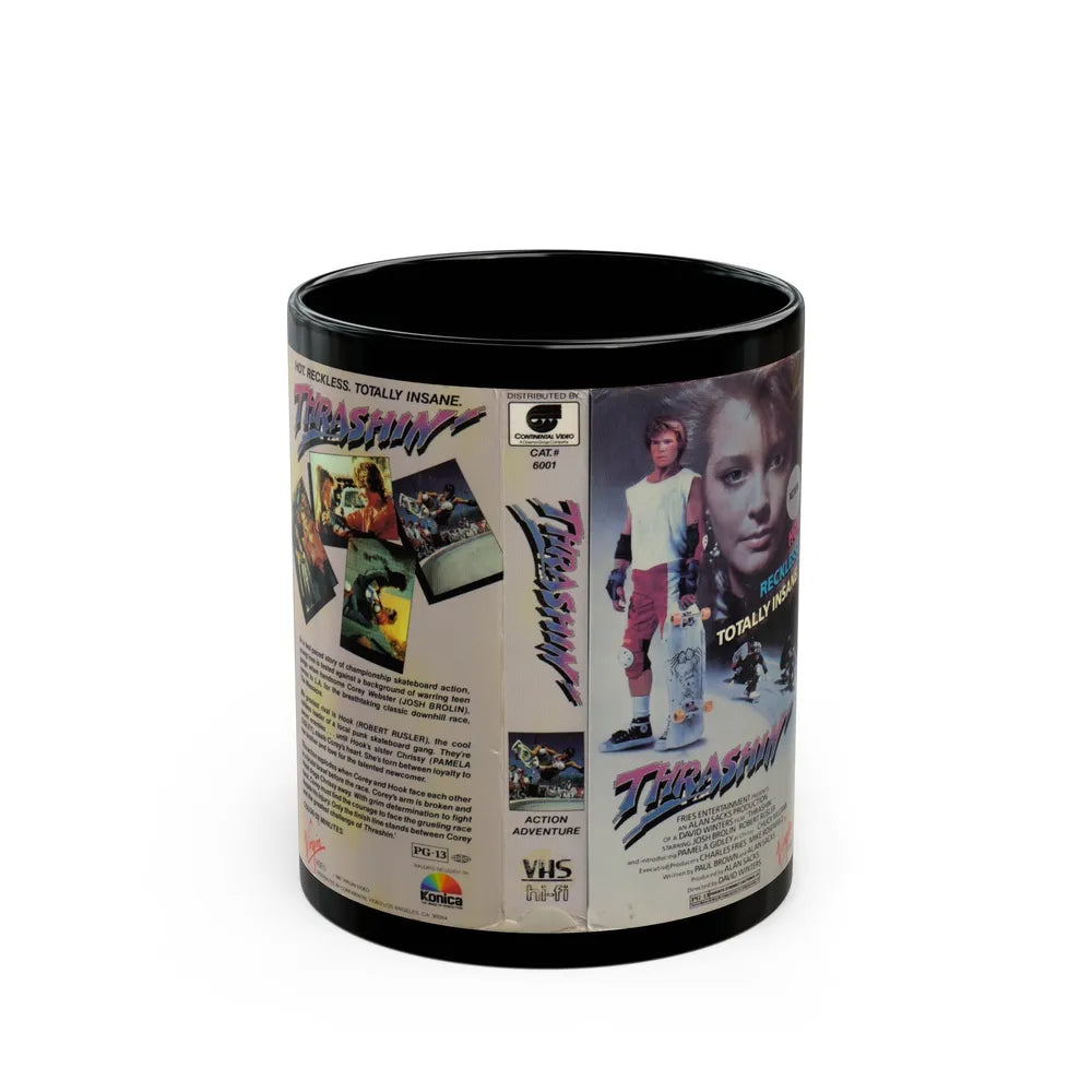 THRASHIN KONICA (VHS COVER) - Black Coffee Mug-11oz-Go Mug Yourself