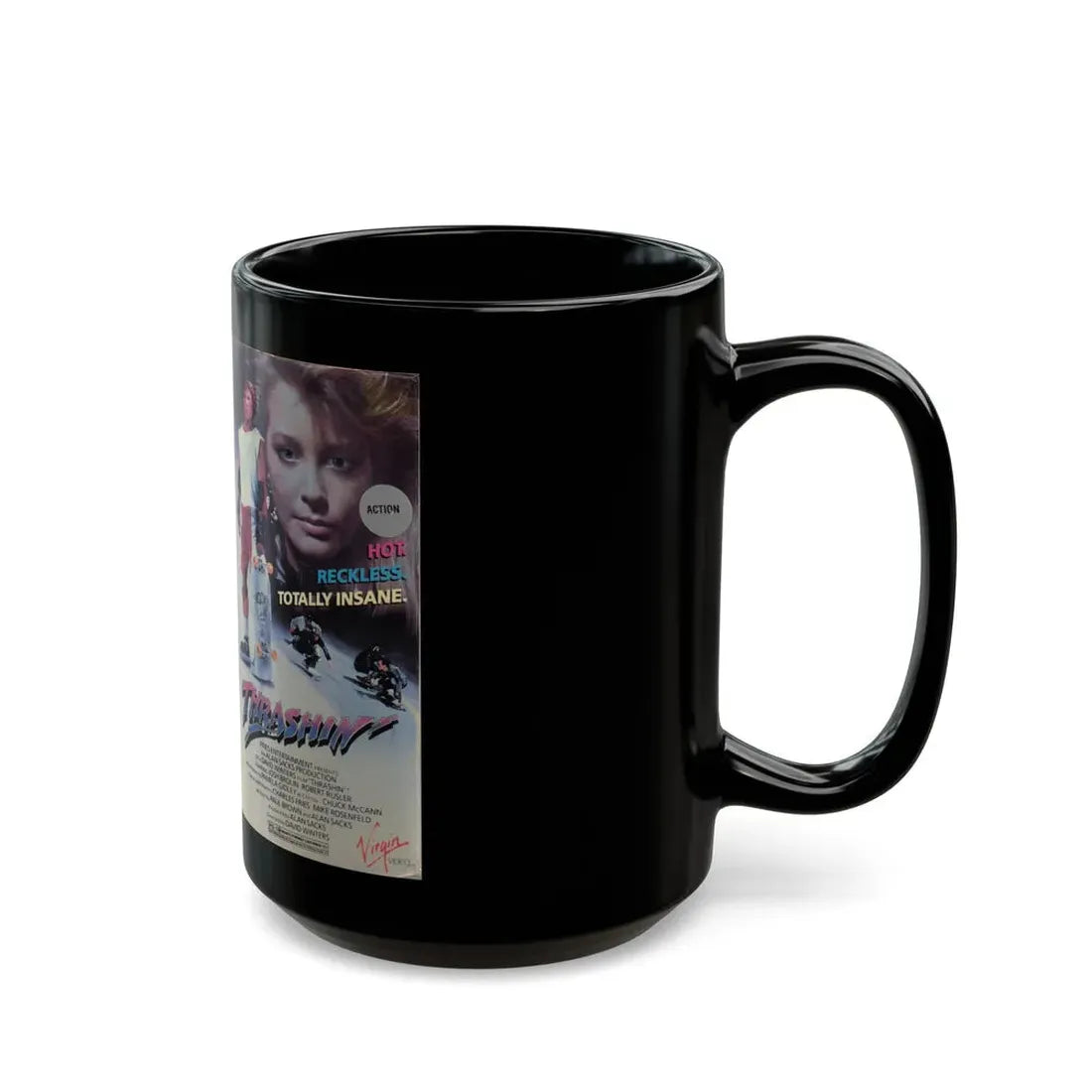 THRASHIN KONICA (VHS COVER) - Black Coffee Mug - Go Mug Yourself