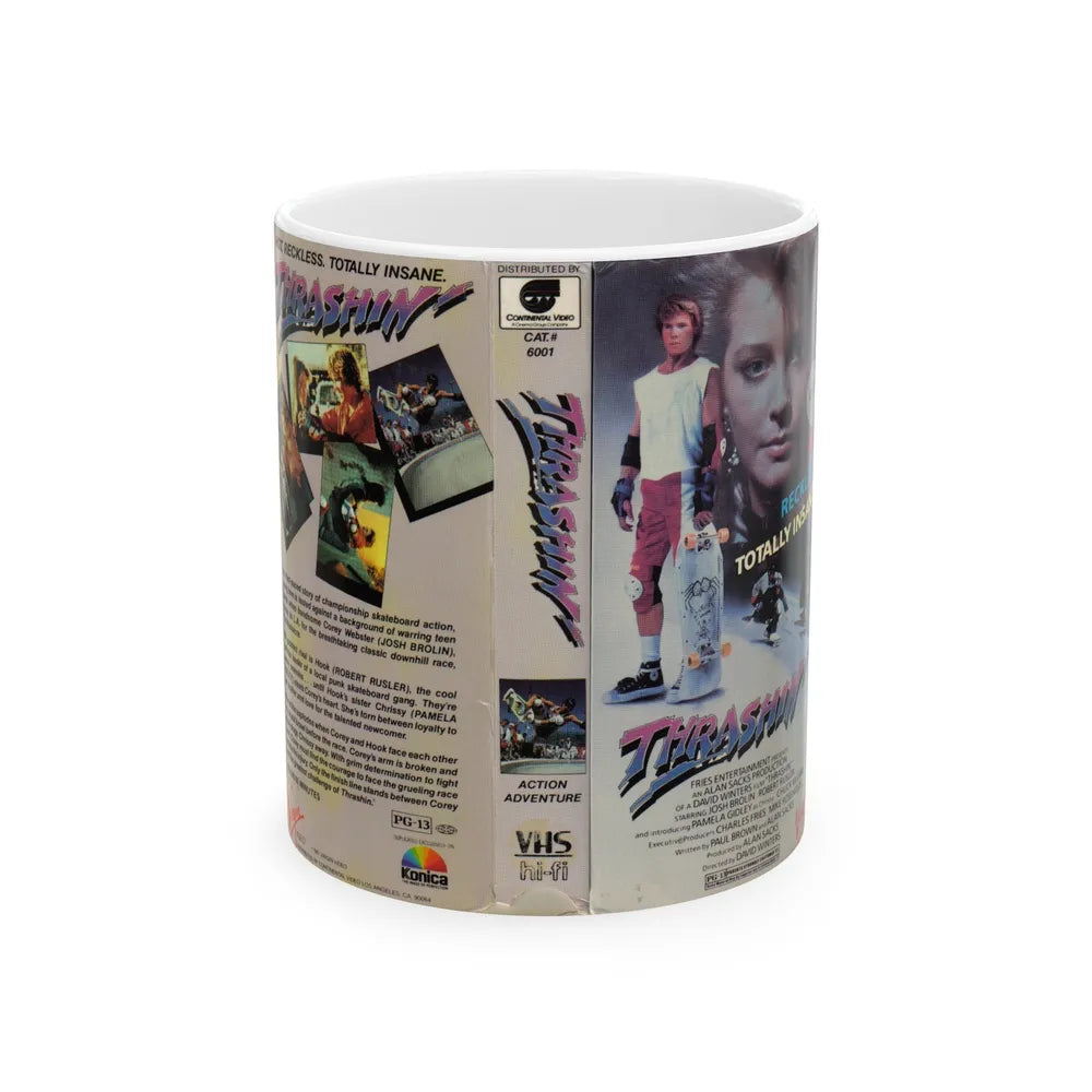 THRASHIN KONICA (VHS COVER) - White Coffee Mug-11oz-Go Mug Yourself