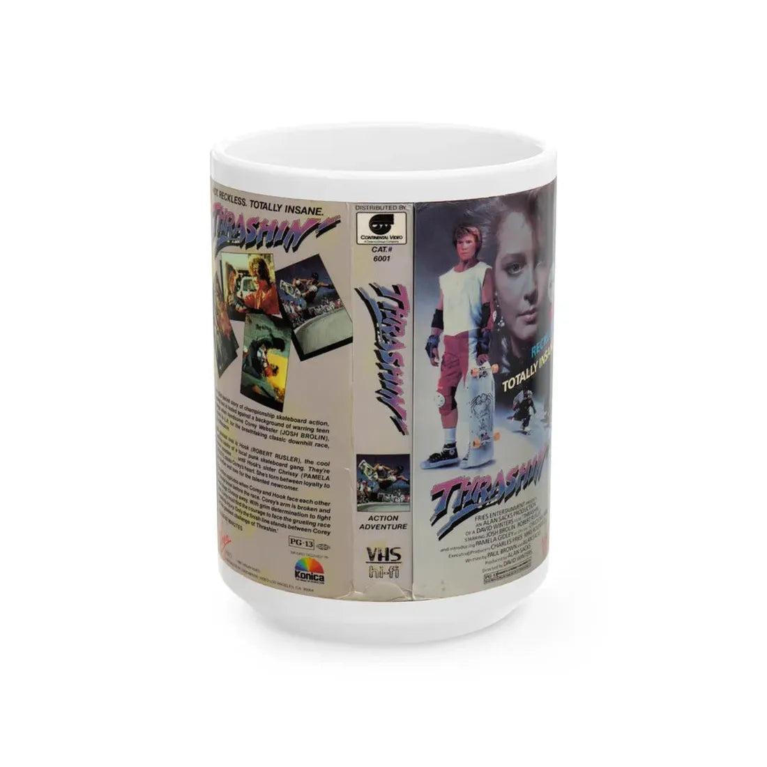 THRASHIN KONICA (VHS COVER) - White Coffee Mug 15oz - Go Mug Yourself