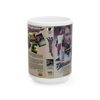 THRASHIN KONICA (VHS COVER) - White Coffee Mug 15oz - Go Mug Yourself