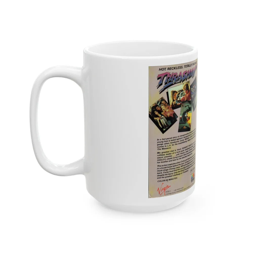 THRASHIN KONICA (VHS COVER) - White Coffee Mug-Go Mug Yourself