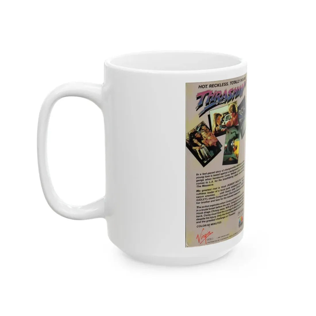 THRASHIN KONICA (VHS COVER) - White Coffee Mug - Go Mug Yourself