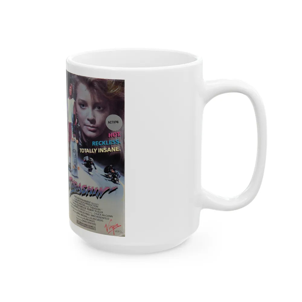 THRASHIN KONICA (VHS COVER) - White Coffee Mug-Go Mug Yourself