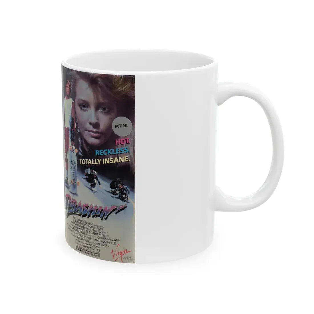 THRASHIN KONICA (VHS COVER) - White Coffee Mug - Go Mug Yourself