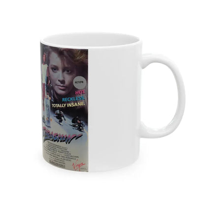 THRASHIN KONICA (VHS COVER) - White Coffee Mug - Go Mug Yourself