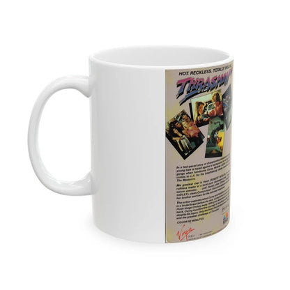 THRASHIN KONICA (VHS COVER) - White Coffee Mug-Go Mug Yourself