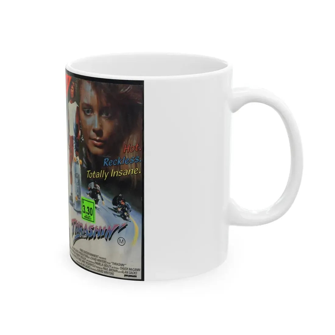 THRASHIN (VHS COVER) - White Coffee Mug - Go Mug Yourself