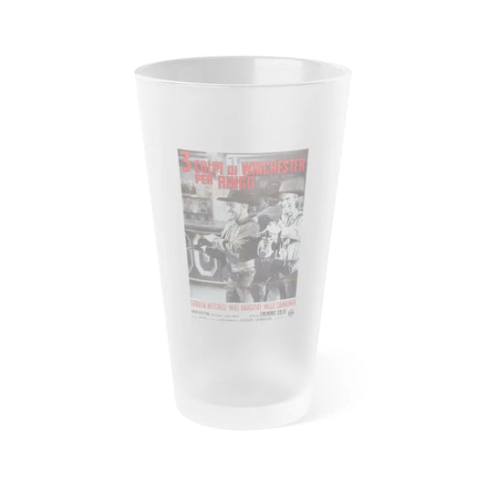 THREE GRAVES FOR A WINCHESTER 1966 Movie Poster - Frosted Pint Glass 16oz-16oz-Frosted-Go Mug Yourself