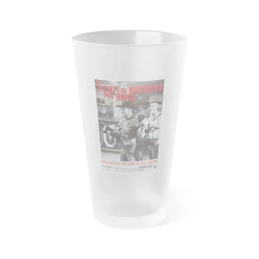 THREE GRAVES FOR A WINCHESTER 1966 Movie Poster - Frosted Pint Glass 16oz 16oz Frosted - Go Mug Yourself