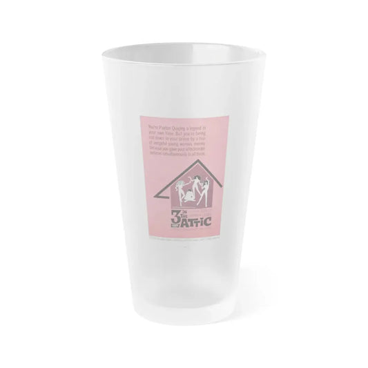 THREE IN THE ATTIC 1968 Movie Poster - Frosted Pint Glass 16oz 16oz Frosted - Go Mug Yourself