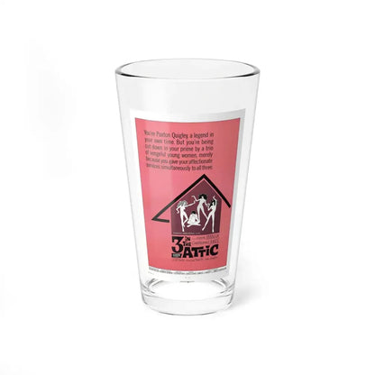 THREE IN THE ATTIC 1968 Movie Poster - Pint Glass 16oz - Go Mug Yourself