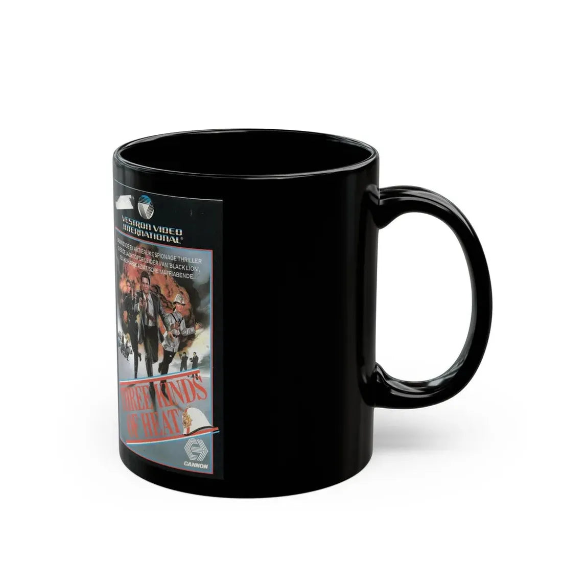 THREE KINDS OF HEAT (VHS COVER) - Black Coffee Mug - Go Mug Yourself
