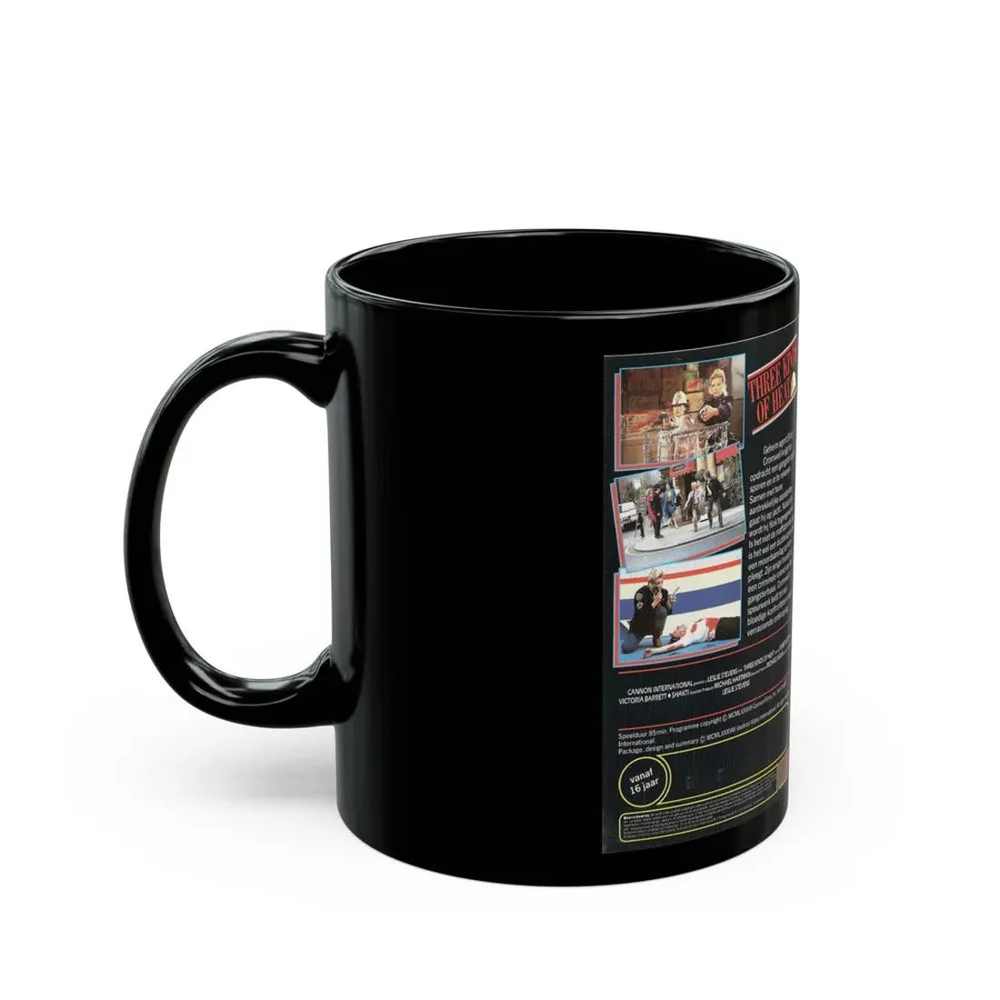 THREE KINDS OF HEAT (VHS COVER) - Black Coffee Mug - Go Mug Yourself