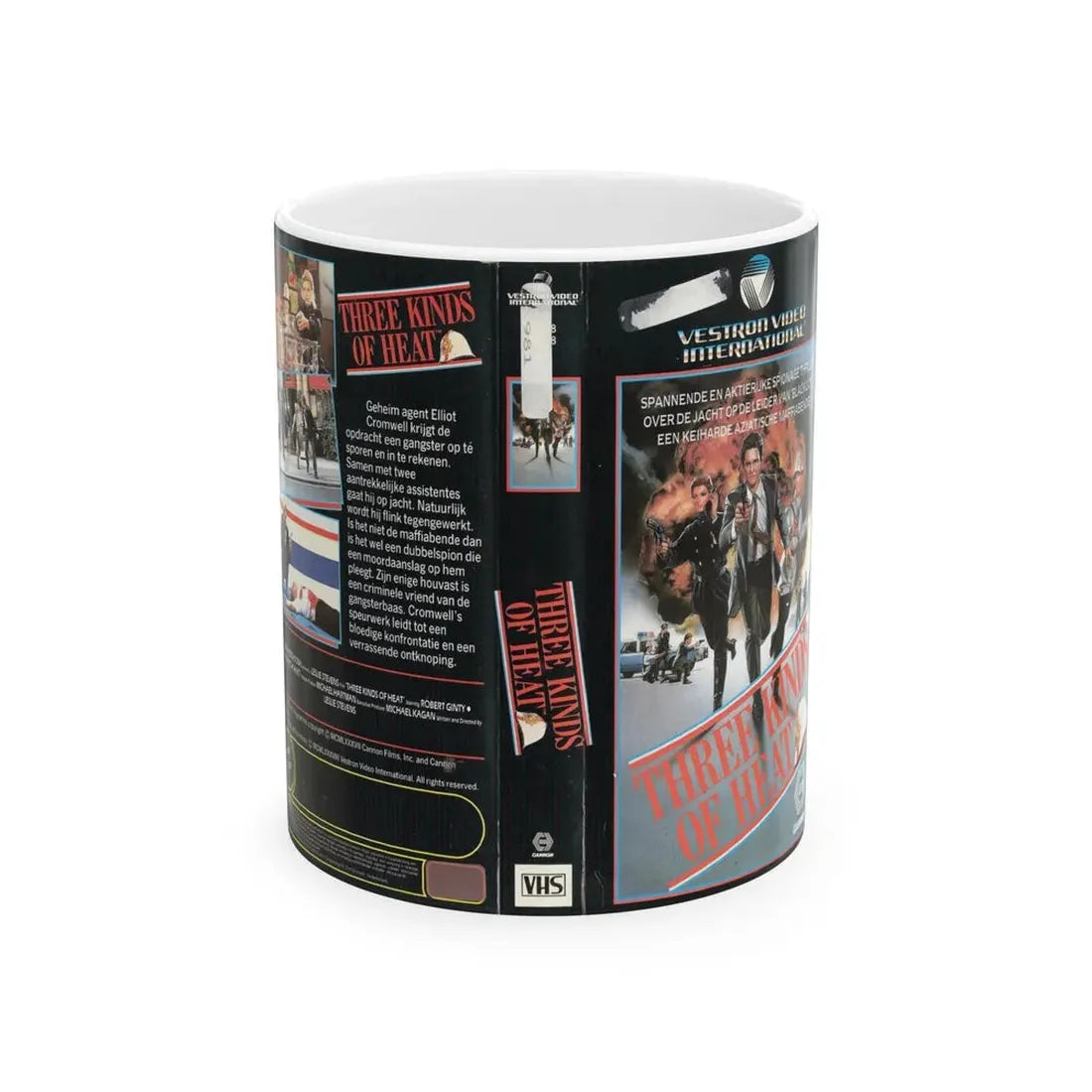 THREE KINDS OF HEAT (VHS COVER) - White Coffee Mug 11oz - Go Mug Yourself
