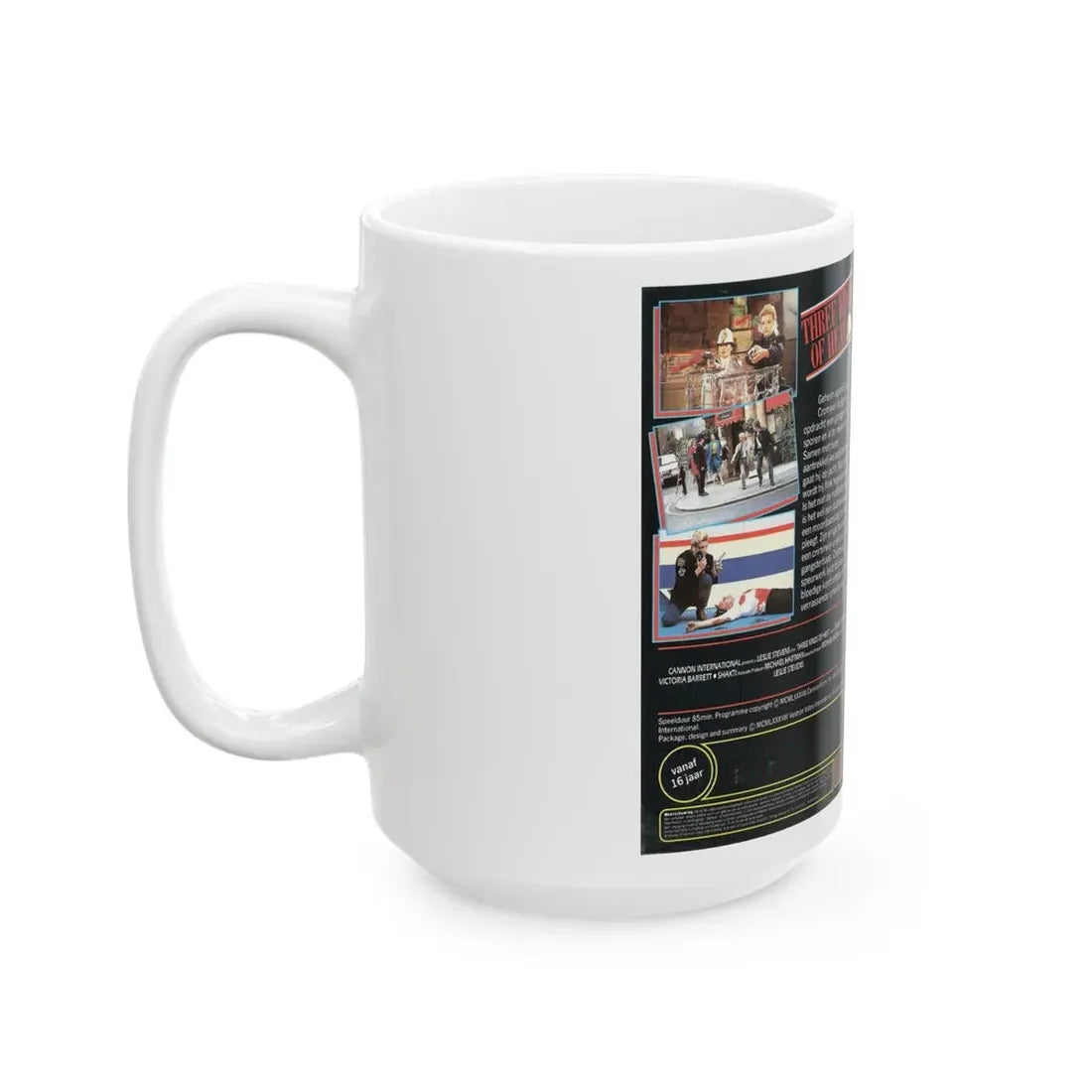 THREE KINDS OF HEAT (VHS COVER) - White Coffee Mug - Go Mug Yourself