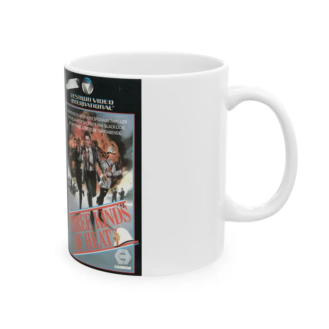 THREE KINDS OF HEAT (VHS COVER) - White Coffee Mug - Go Mug Yourself