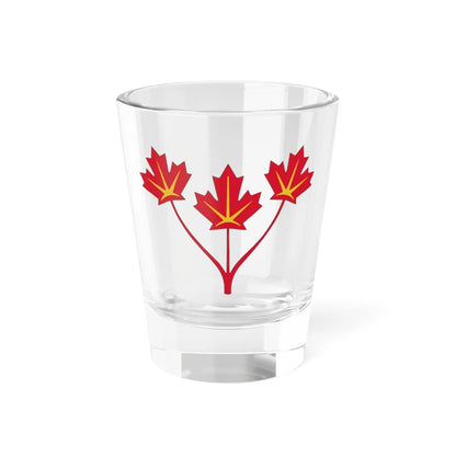Three maple leaves of Canada (Canada) (Coat of Arms) Shot Glass 1.5oz 1.5oz - Go Mug Yourself