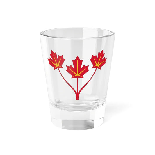 Three maple leaves of Canada (Canada) (Coat of Arms) Shot Glass 1.5oz 1.5oz - Go Mug Yourself