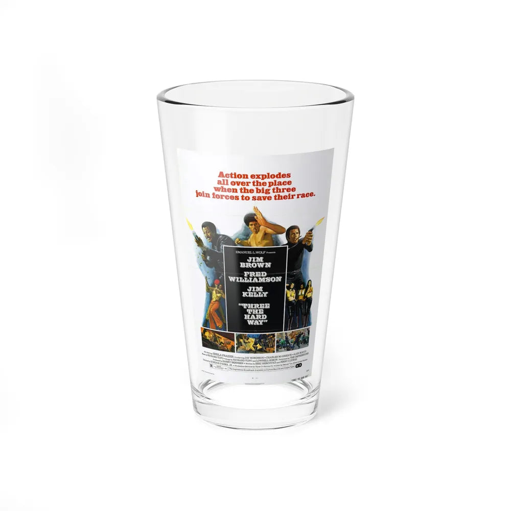 THREE THE HARD WAY 1974 Movie Poster - Pint Glass 16oz-16oz-Go Mug Yourself