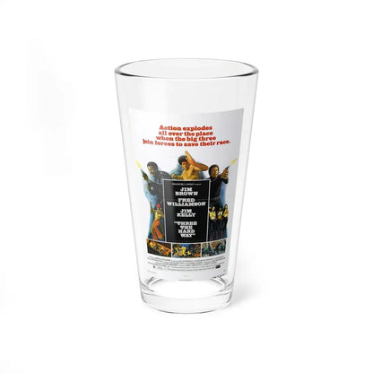THREE THE HARD WAY 1974 Movie Poster - Pint Glass 16oz 16oz - Go Mug Yourself