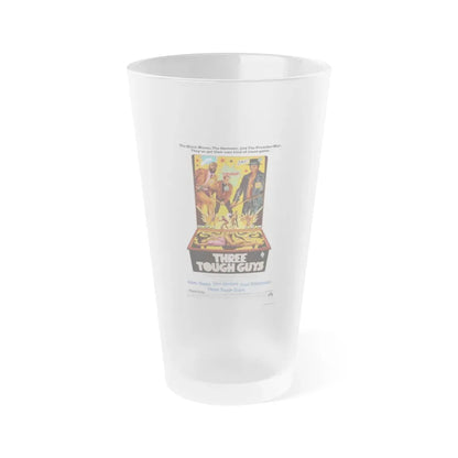 THREE TOUGH GUYS 1974 Movie Poster - Frosted Pint Glass 16oz 16oz Frosted - Go Mug Yourself