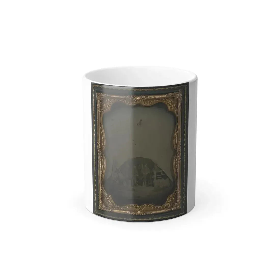 Three Unidentified Officers and a 1St Sergeant of the 7Th New Hampshire Infantry Regiment in Front of a Sibley Tent (U.S. Civil War) Color Changing Coffee Mug 11oz Default Title 11oz - Go Mug Yourself