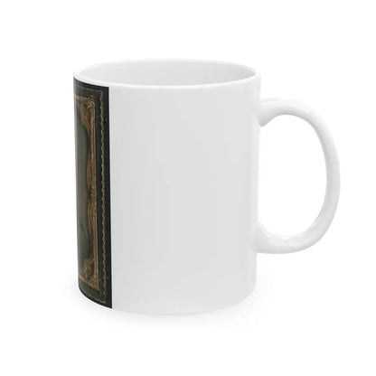 Three Unidentified Officers And A 1st Sergeant Of The 7th New Hampshire Infantry Regiment In Front Of A Sibley Tent (U.S. Civil War) White Coffee Mug - Go Mug Yourself