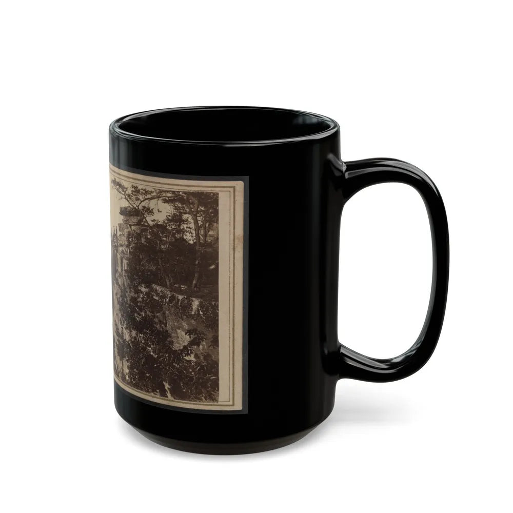 Three Unidentified Soldiers At Point Lookout, Tennessee (U.S. Civil War) Black Coffee Mug-Go Mug Yourself