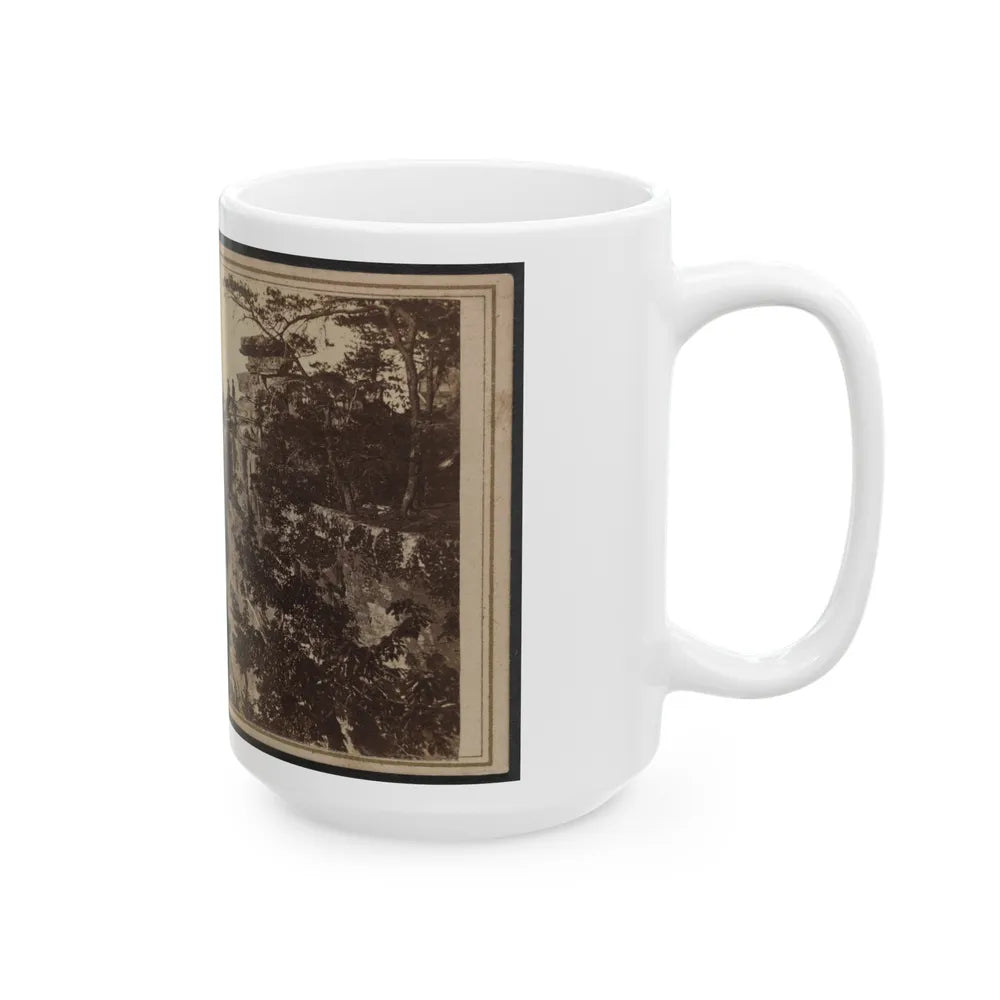 Three Unidentified Soldiers At Point Lookout, Tennessee (U.S. Civil War) White Coffee Mug-Go Mug Yourself