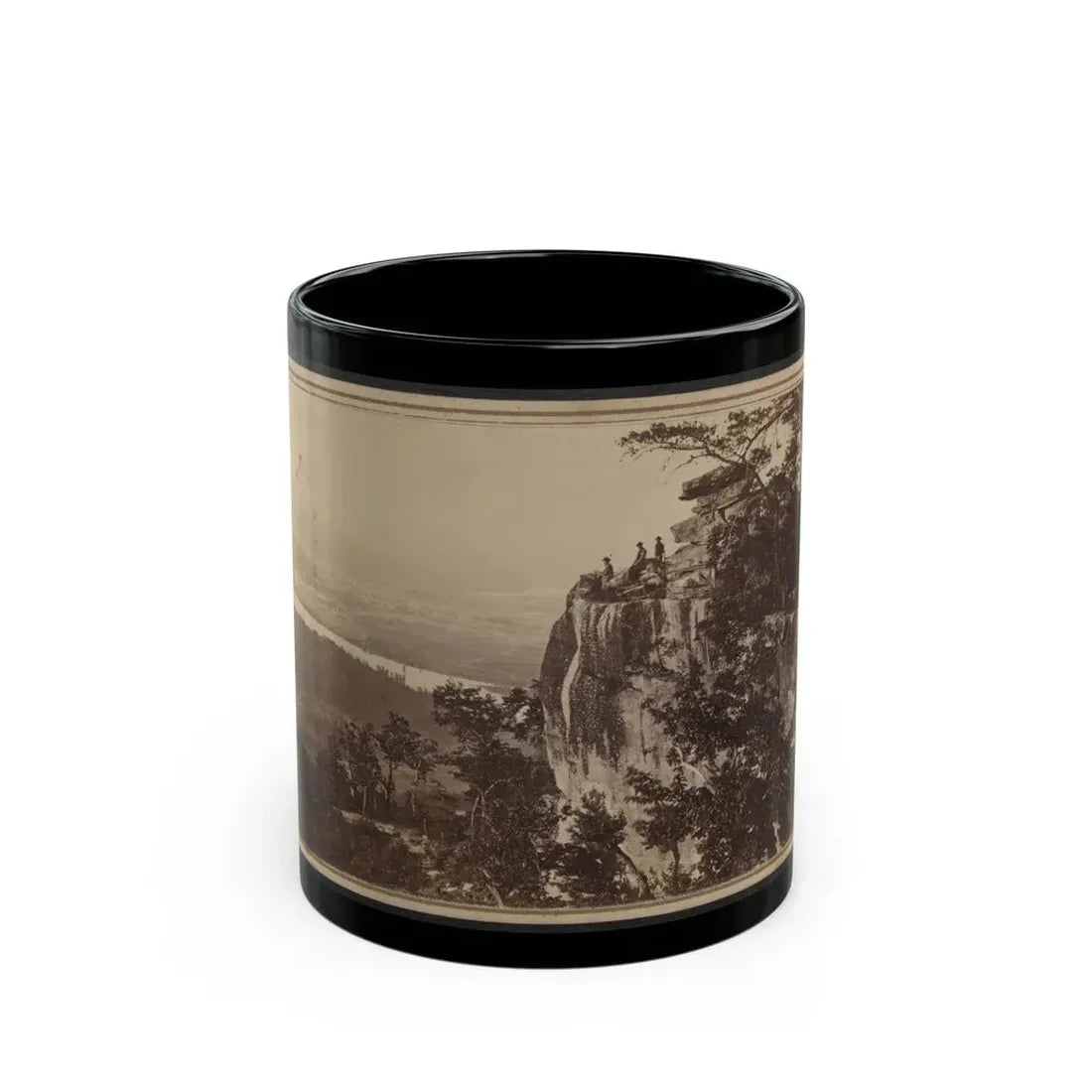 Three Unidentified Soldiers At Point Lookout, Tennessee (U.S. Civil War) Black Coffee Mug 11oz - Go Mug Yourself